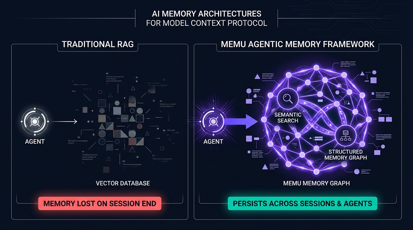 Memory architecture: session context versus MemU Agentic Memory Framework